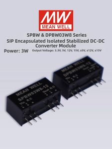 Mean Well | Voltage Regulation DC-DC Converter SIP 3W