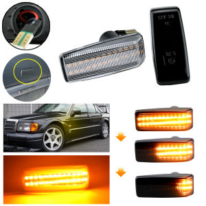 For Mercedes Benz C-Class W201 W202 E-Class W124 S-Class W140 SL-Class R129 LED Car Side Marker Lights Repeater Signal Lights