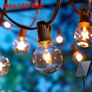 Đèn LED Năng Lượng Mặt Trời G40 Đèn Dây Quả Cầu Ngoài Trời Đèn Sân Vườn Cổ Tích Cho Bữa Tiệc Cưới Ngày Lễ - Bóng Đèn Vòng Hoa Đường Phố Không Thấm Nước