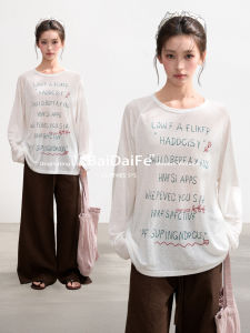 BAIDAIFEI | American Summer Round Neck Long Sleeve Sun Protection Blouse