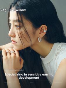 zengliu | Elegant Dream Collection Ear Cuff & Stud Earrings Silver Pin