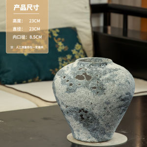 จิตรกรรมจีนโบราณ กระติกดอกไม้เซรามิกตกแต่งโต๊ะ กระติกดอกไม้แห้ง กระติกดอกไม้สด ตกแต่งห้องนั่งเล่น กระติกดอกไม้ขนาดใหญ่