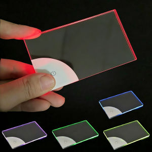 Multicolor LED Glowing Business Card Light Transparent Name Tag Board Battery Power DIY Gift for Husband Boyfriends Dady Gift