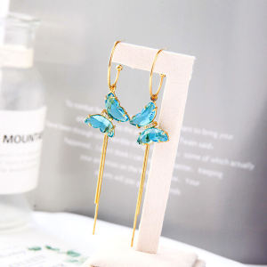 Móc Tai Dài Hình Chữ C Đơn Giản Thắt Nút Bướm Ngọt Ngào Trang Sức Thời Trang Cho Phụ Nữ Trẻ Trang Trí Tai Hợp Kim