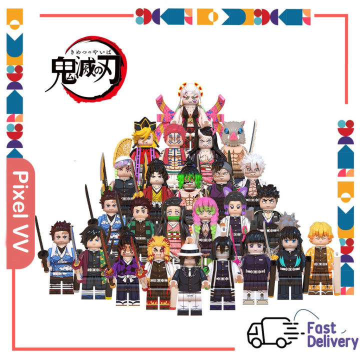 Demon Slayer Mini figures Tanjirou Nezuko Kyoujurou Giyuu Mini Bricks ...