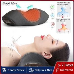 Hengfa Lina Electric Massager Cervical Pillow Hot Compress Massage Neck Traction Relax Sleeping Memory Foam Pillow Spine Support