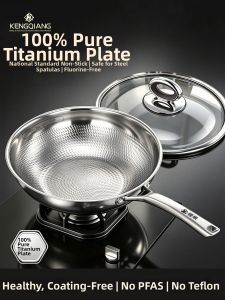 RONGCHUAN | 100 Pure Titanium Non-stick Coating Free Frying Pan