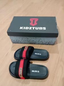 Sandal Anak Laki Laki Karet Slipper Slide Selop Slipon Jepit Karakter Warna Hitam Usia 6-10 Tahun-KIDZTUBS101309524
