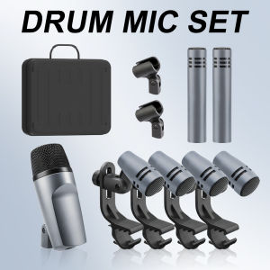 Kick Drum Microphone E608 7-Piece Drums Kit For Bass Snare Drums Toms & Cymbals Studio Recording And Live Performance