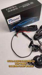 Dual Dash car cam Fordayo FHD 1080P Camera Front and Rear with Night Vision2 Channel 310° Wide Angle Lens 4” INCH