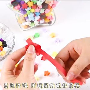 540pcs Lucky Star Kertas/Origami bintang/Kerajinan Tangan Origami/ Kertas Strip Quilling Paper Gradient Color/lucky star craft handmade