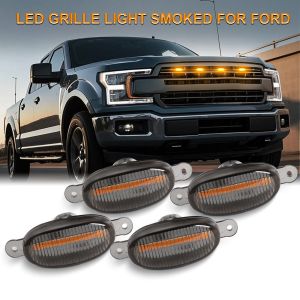 4/6 IN 1  6LEDs Front Grill Lights for Trucks Amber Exterior LED Grill Flush Mounting Lights for Ford F150 F250 F350 Cars 12V