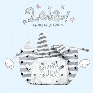 LOLA DESIGN | Túi Đựng Mỹ Phẩm Cute Y2K Sọc Lop Bunny