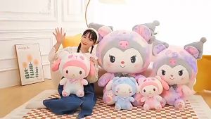 Sanrio Plush Toy Cute Colorful Kuromi Cartoon Christmas Doll Anime Home Deco Birthday Toy