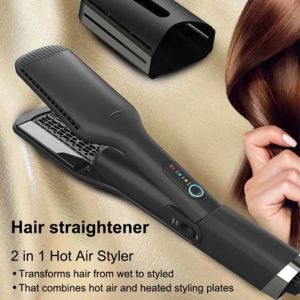OEM Duet Style Electric 2 in 1 air Hair Straightener Professional Hair Dryer and Straightener