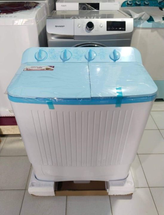 MESIN CUCI 2 TABUNG 7KG POLYTRON PWM-7073B ANTI RUST BIG PULSATOR LOW ...