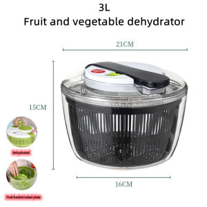 Multifunctional Vegetable Salad Dryer Kitchen Accessory 5L Push Spinner Type Fruit Drain Basket Vegetable Washer