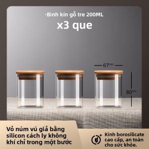 BOANG | Chai Lọ Lưu Trữ Thủy Tinh Cấp Thực Phẩm Có Nắp