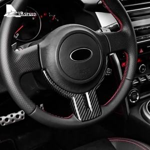Real Hard คาร์บอนไฟเบอร์สำหรับ Subaru BRZ Toyota 86 2012 2013 2014 2015 2016พวงมาลัยรถสติกเกอร์ตกแต่งภายใน Trim