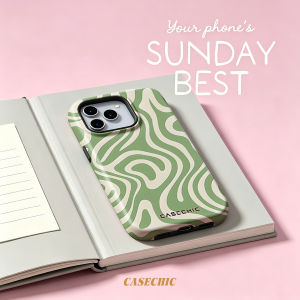 Potdemiel | Sage Tiny White Floral For 2 in 1 Flower Case For iPhone 17 16 15 14 13 Pro Max Luxury Phone Cover CaseChic