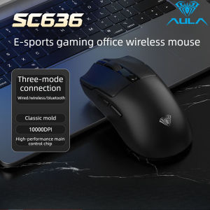 AULA | AULA Tri-Mode Wireless Gaming Mouse Bluetooth 2.4G Wired Lightweight 10000DPI 1K Polling Rate Ergonomic Mice For PC Laptop
