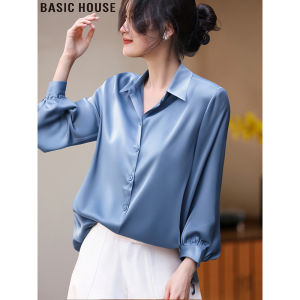 Basic House | Áo Sơ Mi Nữ Tay Dài Form Rộng Phong Cách Pháp