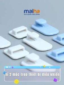 Vỉ 2 Móc Treo Thiết Bị Điều Khiển Điều Hoà TV Tranh Ảnh Remote Máy Lạnh Đa Năng Dán Tường Dạng Gài Tiện Lợi