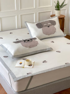 ผ้าพันเตียงผ้าไหมน้ำแข็งแบบพับได้ INS สไตล์ เสื้อคลุมเตียงปรับอากาศ ผ้าพันเตียงนุ่ม ผ้าพันเตียงลายการ์ตูน