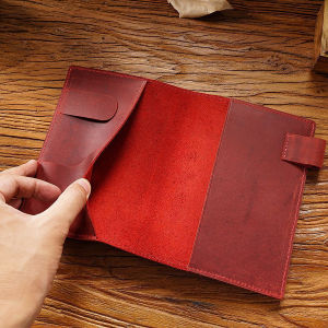 Leather Book A5/A6 Detachable Top Layer Cowhide Business Notebook Customizable Page Diary Vintage Style Stationery Supplies