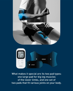 OMRON Massager Pain Relief Therapy Machine Sports TENS Electronic Nerve Stimulator with Pads HV-F030