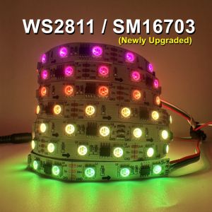 12V 24V WS2811 SM16703 5050 RGBIC Led Lights 5V RGB Led Strip Light IP68 Waterproof Smart Pixels Magic Light Black White PCB