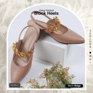 SANDAL HAITWO DAISY POINTED BLOCK HEELS SANDAL TERBARU