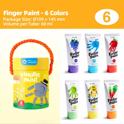 Jar Melo Finger Paint Washable Non-Toxic DIY Craft Parent-Child Educational Gift for Toddlers Kids