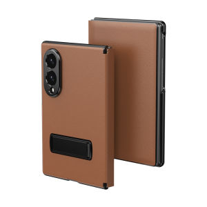 Ốp Điện Thoại Nắp Gập Từ Tính Bằng Da Mịn Sang Trọng Dành Cho Samsung Galaxy Z Fold - Vỏ Bảo Vệ Chống Rơi Có Chân Đế Tương Thích Với Nhiều Mẫu Máy