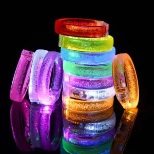 10/20/30/50 Pcs Led Glow Bracelets Wristbands Glow In The Dark Party Supplies Neon Light Up Bracelet Wedding Party Decor
