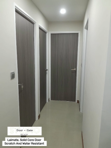 [FREE INSTALLATION] Full Solid Laminate Bedroom Door Premium Laminate Colour Suitable for HDB BTO Resale Condo 1 Year Warranty