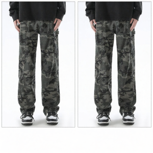 izzue | Quần Jeans Camouflage Thẳng Mỹ HipHop