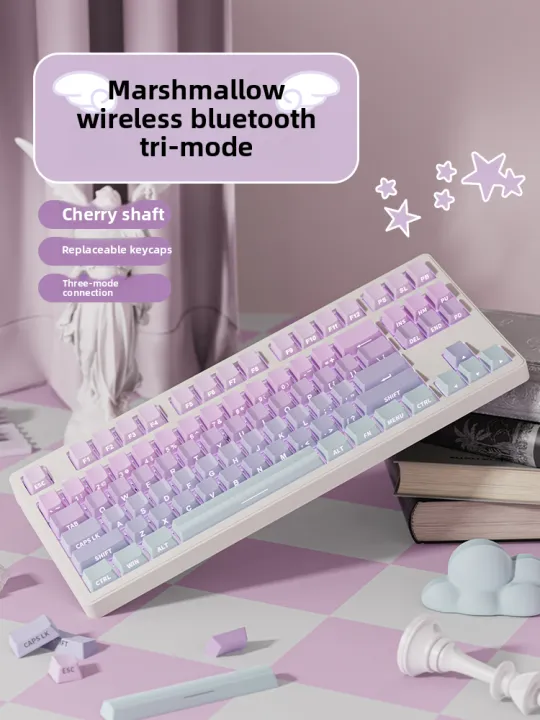 EWEADN | Wireless Bluetooth Mechanical Keyboard for Women Office and Gaming