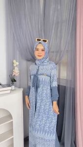 TGC - Azzura Dress Set Hijab Segi 4 - Gamis Wanita Dewasa Setelan Kerudung Segi4