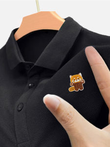 Embroidered Luxury Silk Cotton Polo Shirt Short Sleeve Ice Silk Mens Summer Turn-down Collar T-shirt Business Casual Fashion