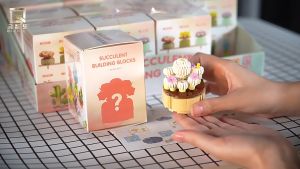 Đồ chơi mô hình chậu hoa Le.go Hapi Toys Decor lắp ráp chậu cây hoa sen đá xương rồng mini