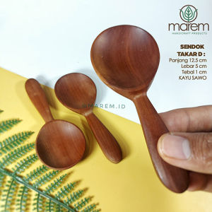 SENDOK TAKAR KOPI KAYU PENDEK | SENDOK TAKAR BUBUK BUMBU | SENDOK SEKOP KAYU | SENDOK LUCU