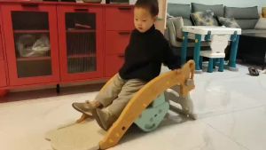VOGO 5 in 1 Slide for Kid Playground Children‘s Slide with Basketball and Rocking Horse for Kids Toys