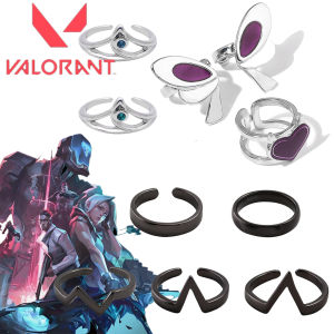New VALORANT Ring Game Characters Clove Alloy Opening Adjustable Dusk Butterfly Heart Rings For Cosplay Props Women Jewelry