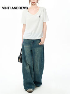 Trendy New Summer Loose V-Neck Short-Sleeve T-Shirt
