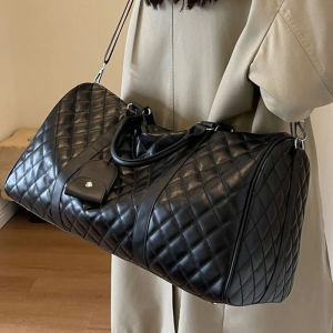 Sport Gym Bag for Women Men PU leather Travel Fitness Bags Large Capacity Carry On Luggage Bag Women Shoulder Crossbody Handbags