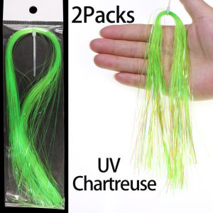 1/69" 0.4mm UV Ice Wing Flat Tinsel Crystal Grizzly Barred Flashabou Fly Tying Materials for Streamers Nymphs Jigs