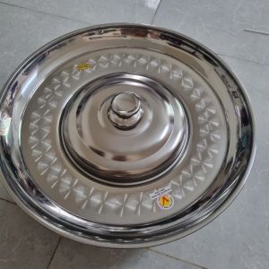 free ship Nồi ăn lẩu vành rộng 41cm đáy nồi 22cm size lớn nồi kèm nắp inox nấu mọi loại bếp và cả bếp từ