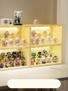 กล่องโมเดลมีไฟ ตู้เก็บโมเดล กล่องเก็บของเข้ามุม ดีไซน์สวยงาม กันฝุ่นกันความชื้น มีฝาปิด วางซ้อนได้ จัดเก็บสะอาด