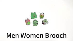 Bandai | Funny Frog Brooch Charms for Accessories Men Lapel Pins Women Badge Boy Girl Bag Decorations Buckle Accessories Gifts
